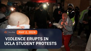 Violence flares at UCLA as police end protests at New York’s Columbia