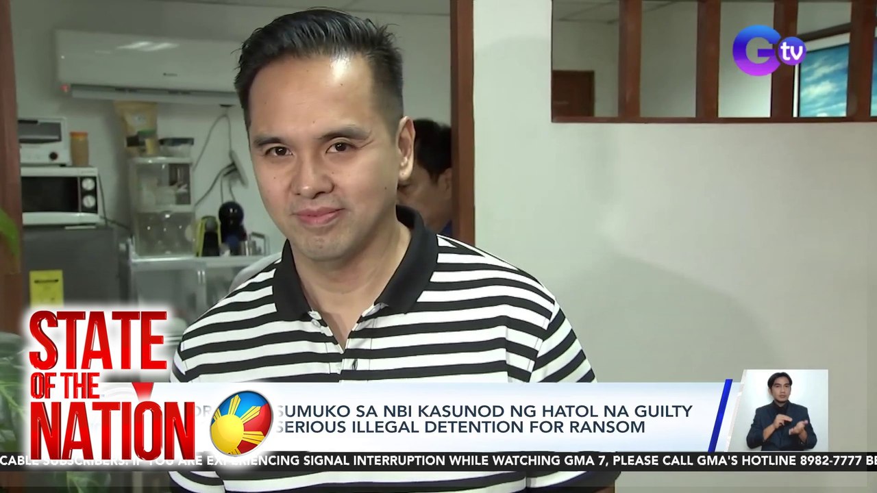 Cedric Lee, sumuko sa NBI kasunod ng hatol na guilty sa kasong Serious Illegal Detention for Ransom | SONA
