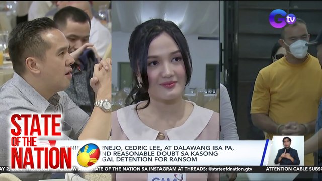 Deniece Cornejo, Cedric Lee, at dalawang iba pa, guilty beyond reasonable doubt sa kasong Serious Illegal Detention for Ransom | SONA
