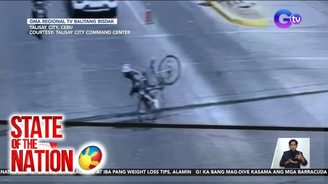 Siklista, sumemplang habang tumatawid sa intersection | SONA