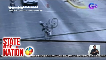 Siklista, sumemplang habang tumatawid sa intersection | SONA