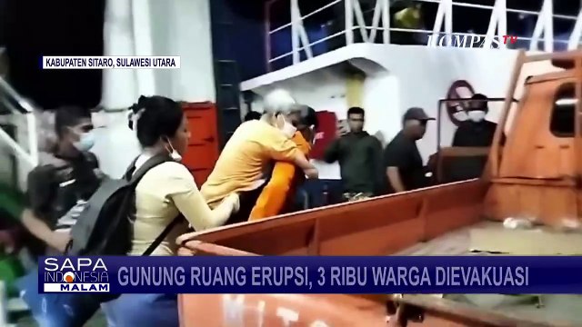 Erupsi Gunung Ruang, Bandara Sam Ratulangi Ditutup, 3.000 Warga Pulau Tagulandang Dievakuasi