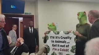 Animal rights protesters disrupt ITV annual meeting over I’m a Celebrity