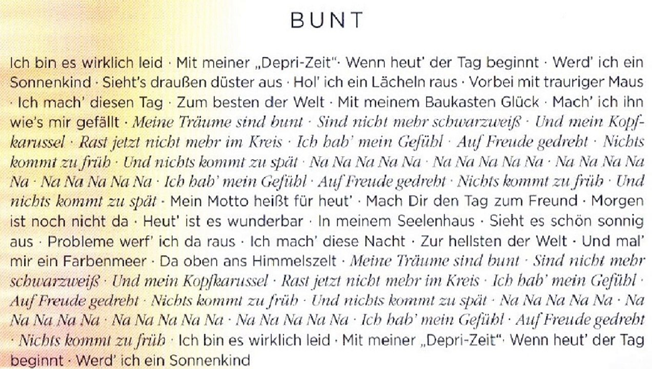 LINDA HESSE — BUNT | LINDA HESSE „SONNENKIND“ | (2016)