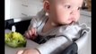 Baby Reacts Funnily When She Touches Broccoli