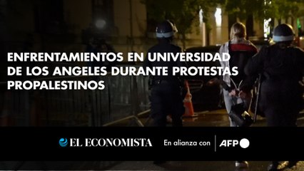 Enfrentamientos en universidad de Los Angeles durante protestas propalestinos