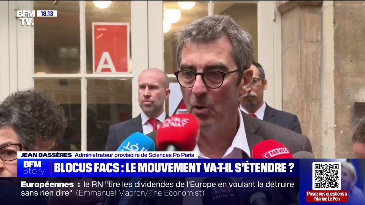 Jean Bassères, l'administrateur provisoire de Sciences Po, évoque le lancement d'une réflexion interne pour "bâtir une doctrine sur le fait de savoir si Sciences Po devait ou pas prendre des positions sur des grands sujets politiques"