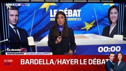 Valérie Hayer et Jordan Bardella s'affronteront pour la première fois dans un débat à 20h50 ce soir sur BFMTV