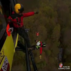 Así ha sido el rescate de una senderista en Burgos