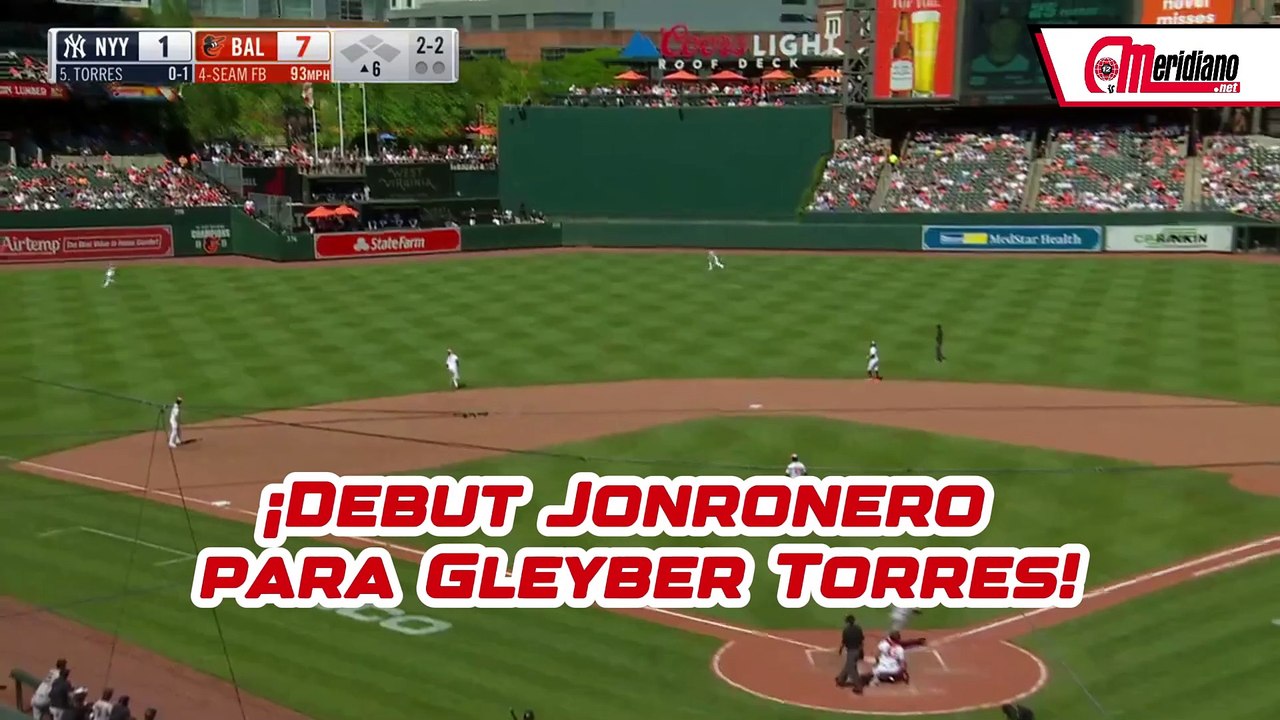¡Gleyber la botó! Debut Jonronero de Gleyber Torres.
