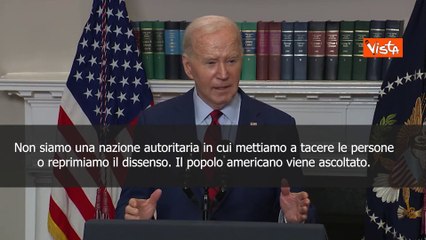 Proteste in Universit? Usa, Biden: Tuteliamo quelle pacifiche, non quelle violente