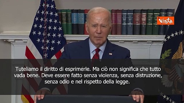 Proteste in Universit? Usa, Biden: No alla violenza