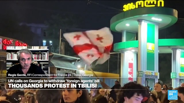 Protests against Russian law continue in Tbilisi, spread to Georgia's second-largest city
