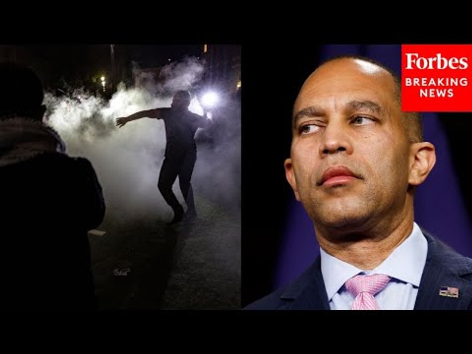 BREAKING: Hakeem Jeffries Asked About Pro-Palestinian Protests At Columbia, UCLA At Press Briefing
