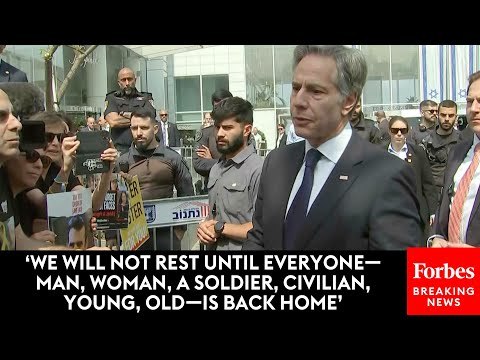 Blinken Speaks To Protesters In Tel Aviv Demanding More Done To Recover Hostages In Hamas Captivity