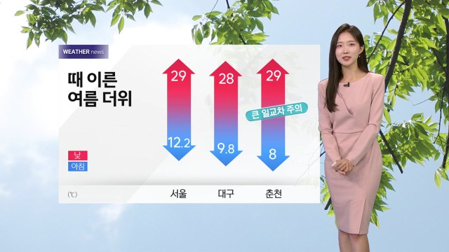 [날씨] 오늘 맑고 여름 더위, 서울 29℃...어린이날 전국 비 / YTN