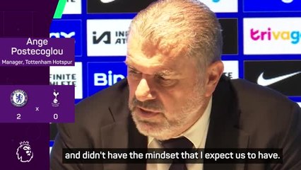 Tottenham 'nowhere near' expectations in Chelsea defeat - Postecoglou