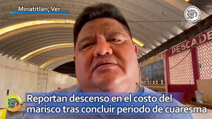 Comerciantes reportan descenso en el costo del marisco tras concluir periodo de cuaresma