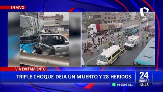 Triple choque en El Agustino habría dejado un muerto y al menos 20 heridos