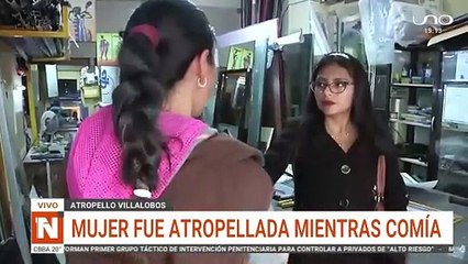Mujer fue atropellada mientras comía.