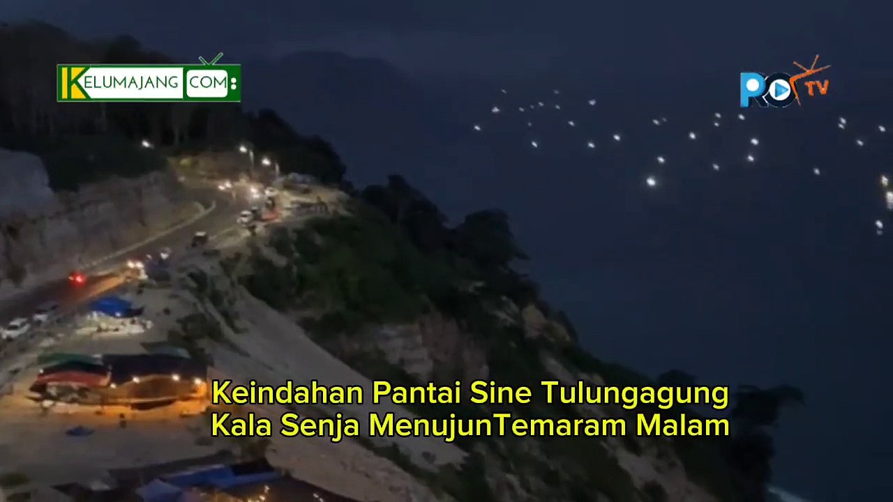 Pesona Pantai Sine Tulungagung Kala Senja, Pera...
