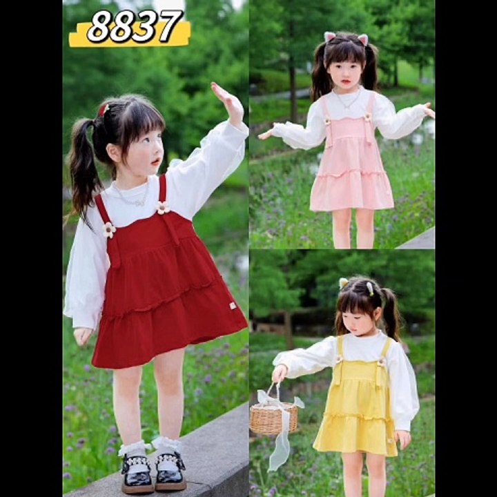 Super Amazing kids girls winter season separate imported dresses 60+ design's