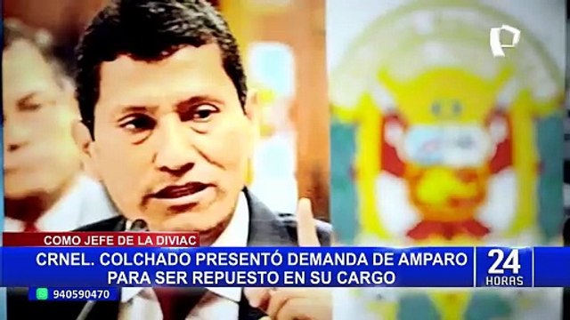 Harvey Colchado presenta demanda de amparo para ser repuesto como jefe de la Diviac