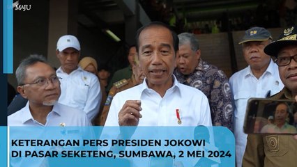 Jokowi Cek Harga Sembako di Pasar Sumbawa NTB