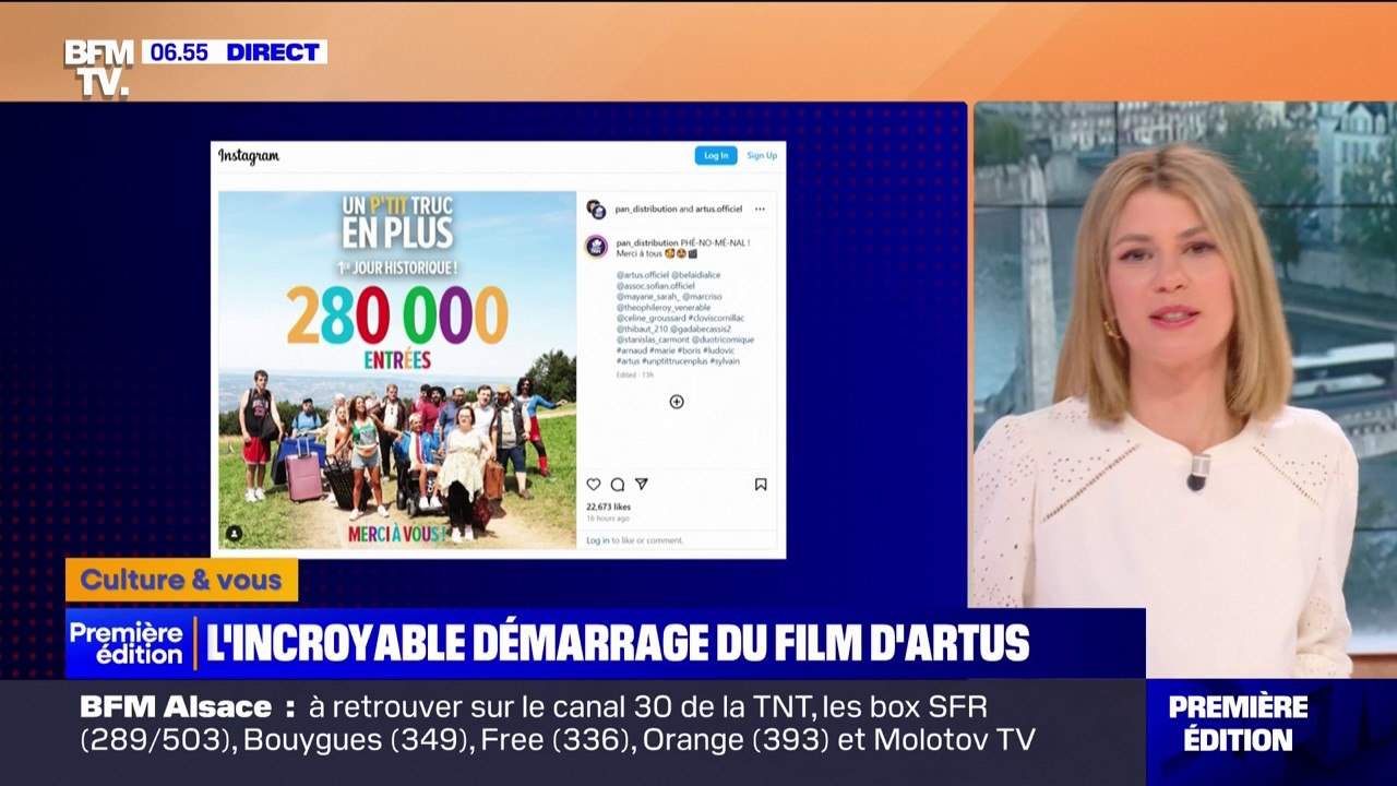 "Un p'tit truc en plus": démarrage historique pour le premier film d'Artus avec 280.000 entrées le du premier jour
