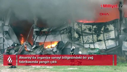 Aksaray'da fabrika yangını! Ekipler sevk edildi