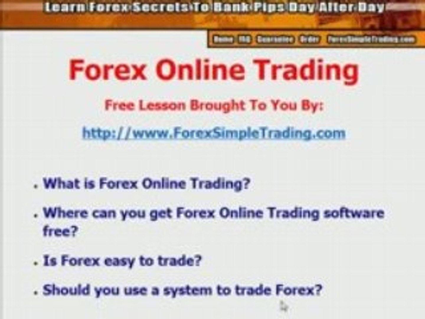Forex Online Trading Information !   You Need To Know - 