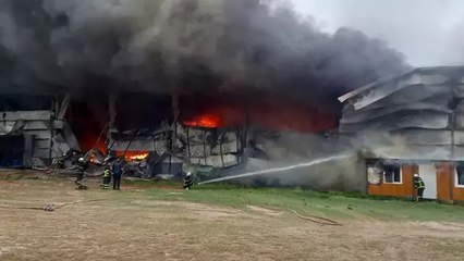 Aksaray'da yağ fabrikasında yangın