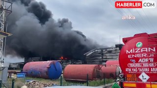 Aksaray Organize Sanayi Bölgesinde Yağ Fabrikasında Yangın Çıktı
