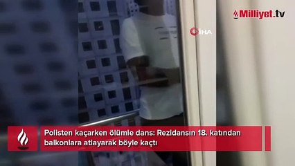 Esenyurt'ta şoke eden görüntü! Rezidansın 18. katından balkonlara atlayarak kaçtı