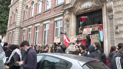 L'Ecole de journalisme de Lille bloquée par des manifestants en soutien à Gaza