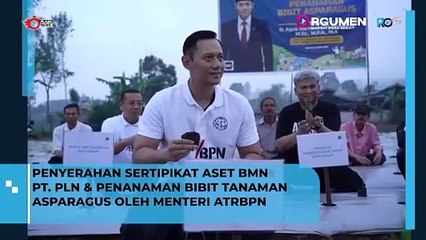 Penyerahan Sertifikat Aset BMN PT. PLN & Penanaman Bibit Tanaman Asparagus