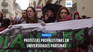 Más protestas propalestinas universitarias contra la guerra en Gaza, también en la Sorbona de París