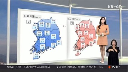 [생활날씨] 내일도 때 이른 더위…비 오는 어린이날