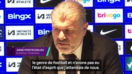 Tottenham - Postecoglou : “C'est de ma faute et je dois en assumer la responsabilité”
