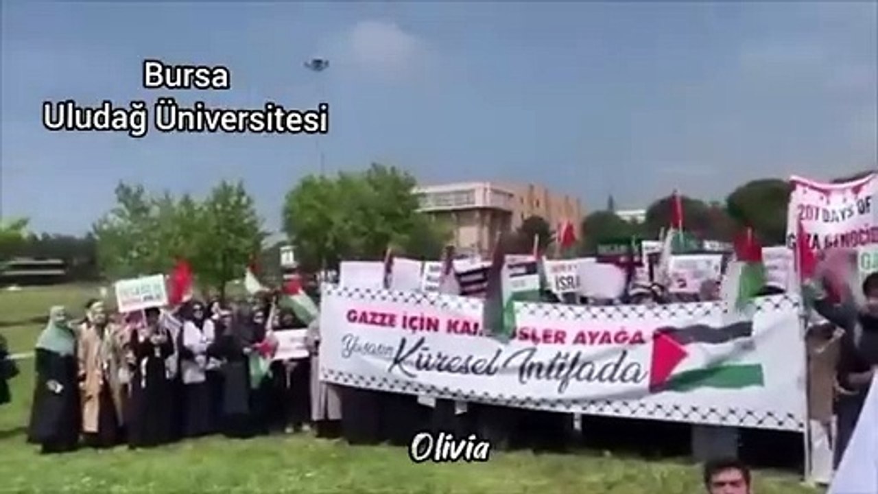 Sadece ABD’de değil Türkiye de eylemde! Ak Partili gençler 17 üniversitede Filistin için destek eylemi yaptı.