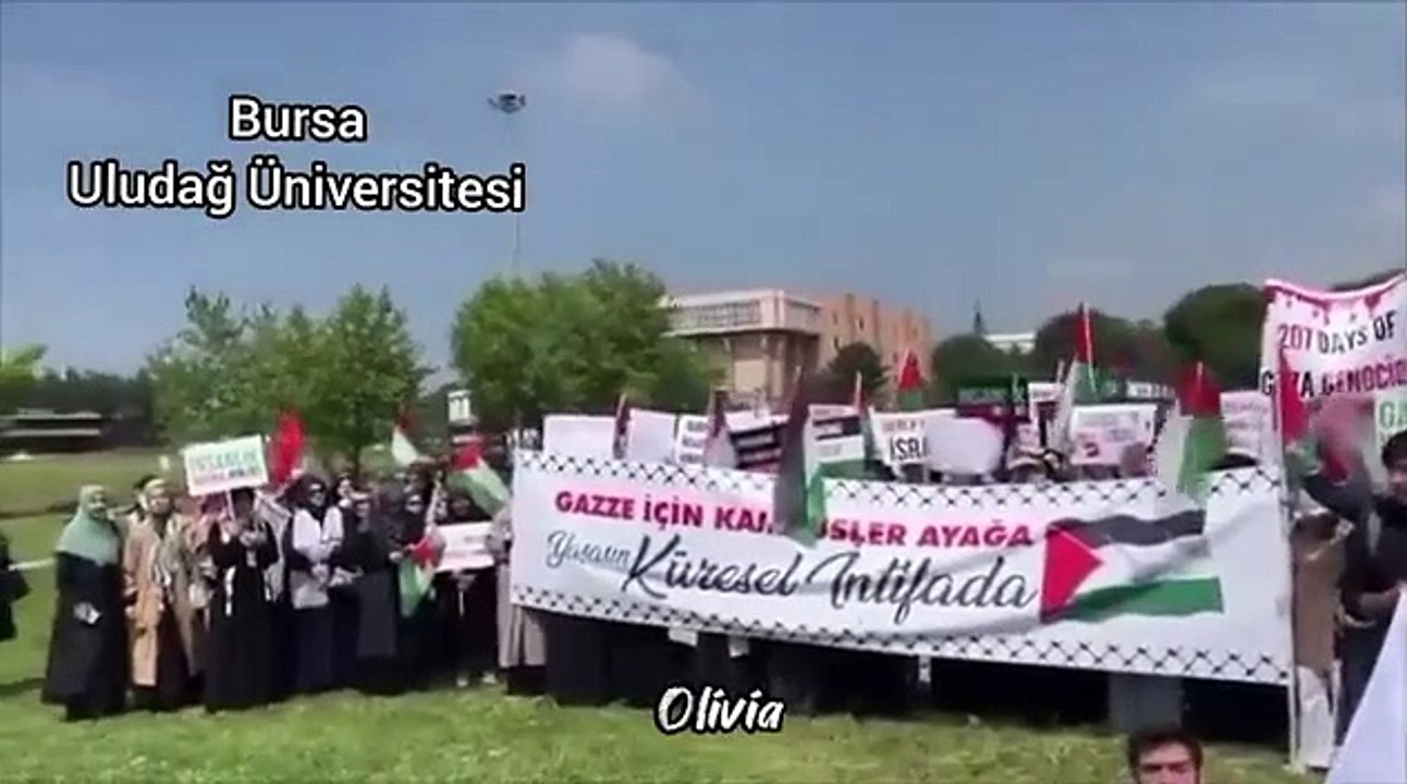 Sadece ABD’de değil Türkiye de eylemde! Ak Partili gençler 17 üniversitede Filistin için destek eylemi yaptı.