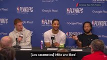 “Mike and Ike, baby!” -Josh Hart throws candy at journalist
