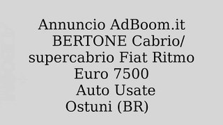 BERTONE Cabrio/supercabrio Fiat Ritmo