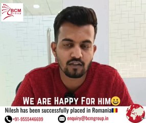 Abroad job experience of our client