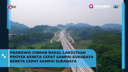 Prabowo Gibran Lanjutkan Kereta Api Cepat Jakarta Surabaya