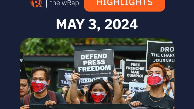 Today's headlines: Panatag Shoal, Philippine press freedom, Patricia Evangelista | The wRap | May 3, 2024
