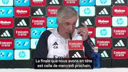 Real Madrid - Ancelotti : "La finale que nous avons en tête est celle de mercredi, contre le Bayern, et Lunin jouera"