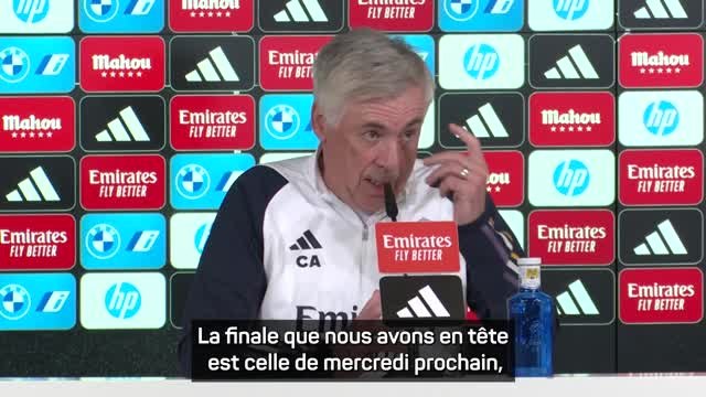 Real Madrid - Ancelotti : La finale que nous avons en tête est celle de mercredi, contre le Bayern, et Lunin jouera