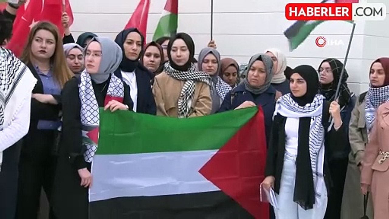 Gazi Üniversitesi'nde Filistin eylemi