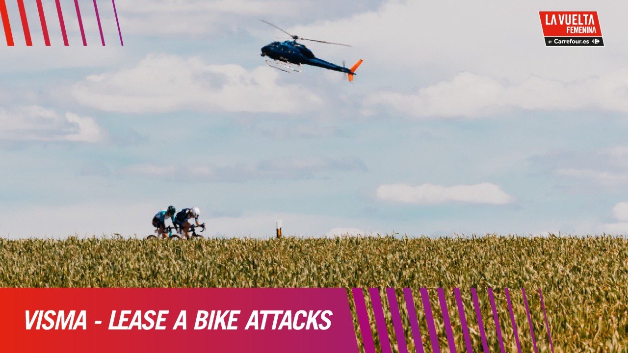 Visma - Lease a bike attacks - Stage 6 - La Vuelta Femenina 24 by Carrefour.es